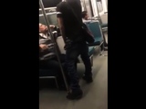 Asian twink get's BJ from older man in a subway