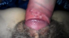 Hairy girl pussy get creampie