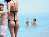 Amazing ass greek babe beach