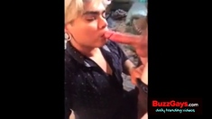 Latino Bitch Swallows Huge Load Hung White Thug