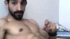 Turkish handsome hunk with big cock cumming