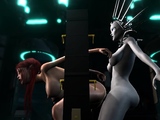 3d alien shemale fucks cute teen in restraints in sci-fi lab