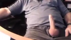 Handsome dad exposing his penis