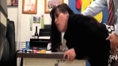 Bitch fucked on the principal's desk