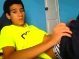 Latino Twink Shows Off When Jerking