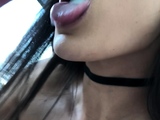 Natural brunette solo toying