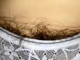my girl very hairy in transparent white lingerie
