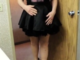 Sissy Ray in Purple Corset and Black Maids Skirt