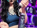 Stacked brunette goes solo toys and masturbation