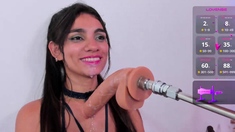 Independent Teen brunette girl toying pussy outdoor