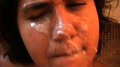 Pov homemade amateur facial cumshot and blowjob