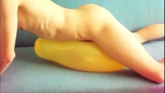 Twink Humps Yellow Balloon To Cum