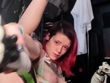 Beautiful wife masturbating show with webcam with toys