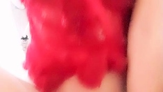 Chubby Brunette Big Boobs Dildo Masturbation