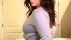 Hottest brunette solo webcam masturbation 2