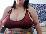 Chubby Brunette Big Boobs Dildo Masturbation