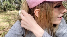Amateur teen outdoor blowjob