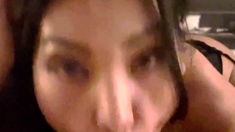 Mature brunette amateur giving a great POV blowjob