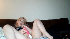 Stacked brunette goes solo toys and masturbation