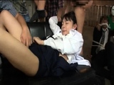 Japanese school girls group sex