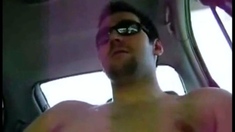 Verbal Hunk Cums Hard in His Car
