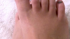 Foot fetish Close up feet and toes tease