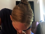 Blonde Amateur MILF Gives a Nice Blowjob