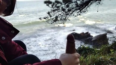 Public Blowjob with a View: Amateur Couple Almost Caught!