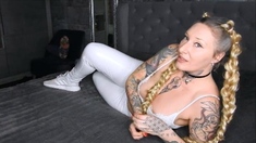 Tasty amateur blonde babe masturbating on web cam