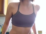 Amateur big ass brunette teen with