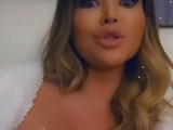 Horny busty blonde babe with big boobs