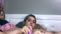 Big boobs milf masturbates with her dildo