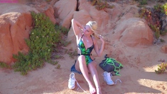Busty amateur blonde solo