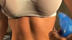 Great Big Boobs On Masturbating Redhead