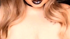 Big boobs milf masturbates with her dildo