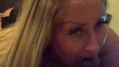 Stunning Blonde Teen Swallows Big Cock