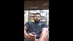 Black Stud Strokes His Big Cock Outdoors