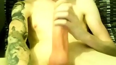 Big Dick Twink Masturbates on Webcam