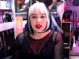 Amateur solo with a hot busty tranny
