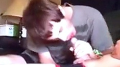 Roommates Filmed Getting a Blowjob by a Twink