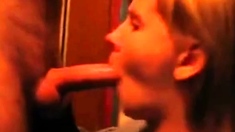 Blonde Amateur's Blowjob Ends With Cum in Her Mouth