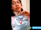 Asian Sissy's Small Cock Caged