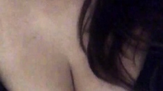 Cute curly brunette solo webcam masturbation