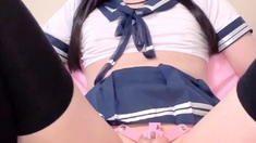 Kinky Moist Taco Brunette Anal Toy Play During Masturbating