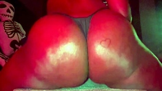 Sexy Ebony Twerking Ass With Butt Plug