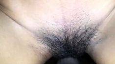 Thai Amateur Rides Me - Her Hairy Bush On My Thighs
