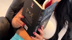 Busty Curly Brunette With Big Boobs Fucks On Couch