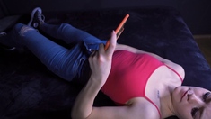 Beautiful Teen Watches Porn And Masturbates - REAL FEMALE