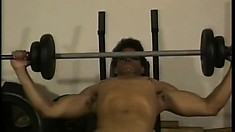 Hung Black Guy Gets Naked To Work On Lifting Some Mean Weights