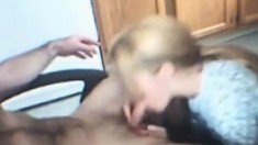 Cfnm Blonde Gives Blowjob On Camera